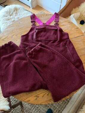 FREE PEOPLE fleece bib overall/nice condition/WXL